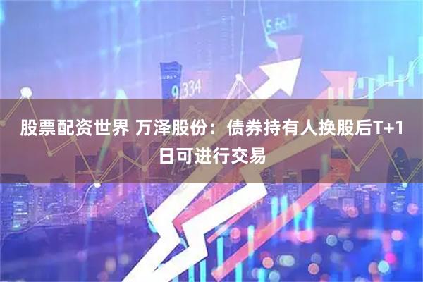 股票配资世界 万泽股份：债券持有人换股后T+1日可进行交易