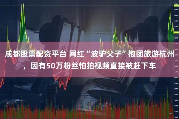 成都股票配资平台 网红“波驴父子”抱团旅游杭州，因有50万粉丝怕拍视频直接被赶下车